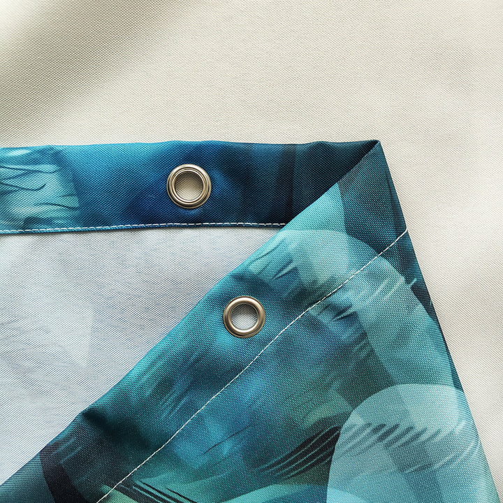 Artistic Feather Print Shower Curtain Bowlift