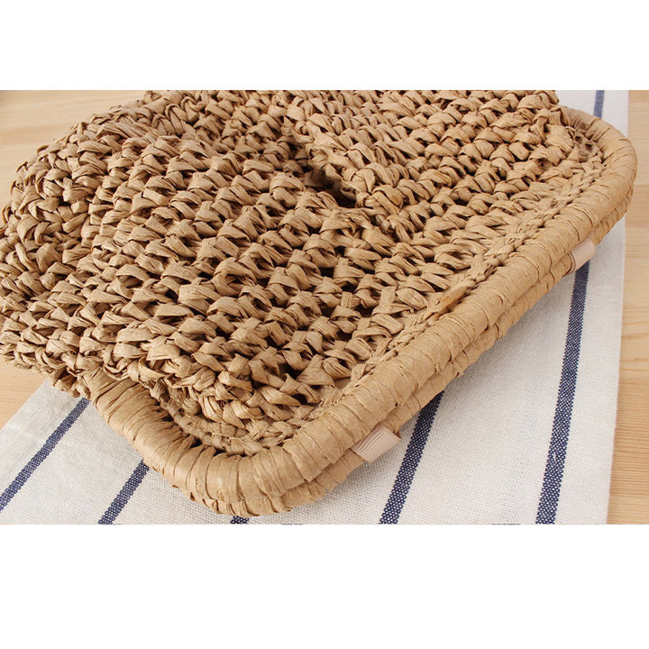 Handbag with Elegant Woven Design and High-Quality Chain Decoration Bowlift