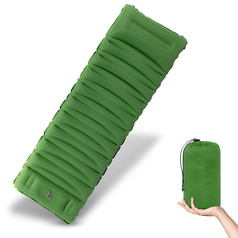 Inflatable sleeping mat with comfort and insulation mechanism Bowlift