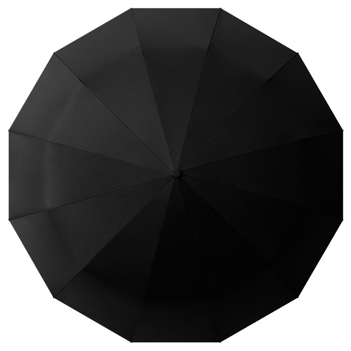 Women's Premium Windproof Folding Umbrella with Wooden Handle Bowlift