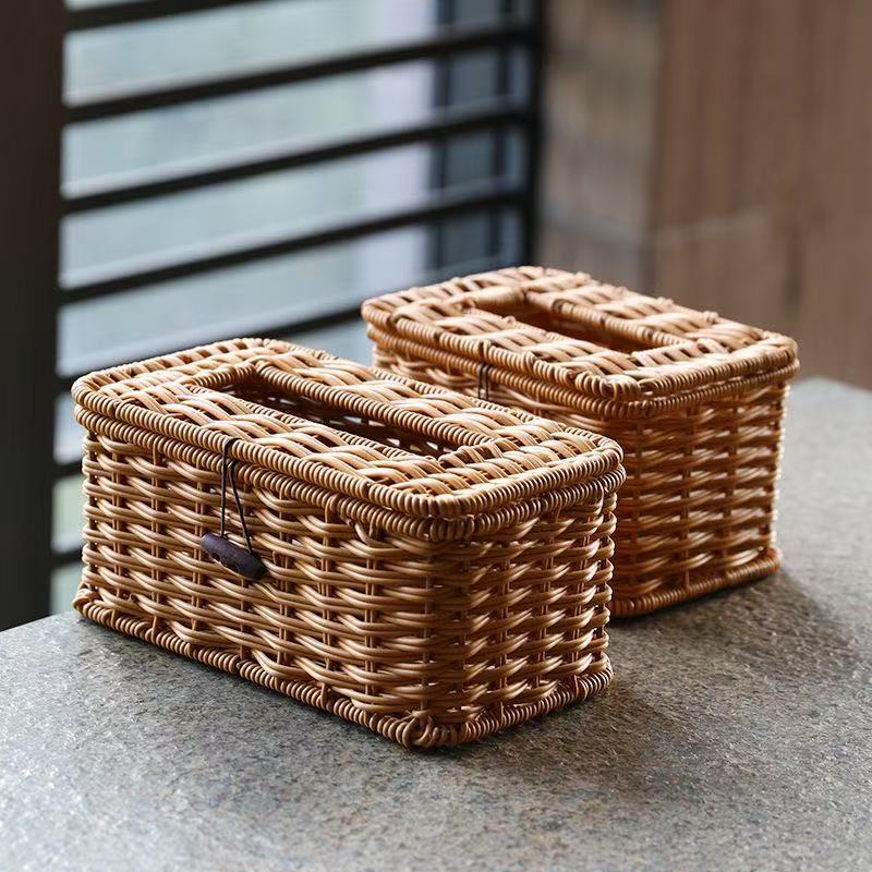 Handcrafted Wicker Storage Box Bowlift