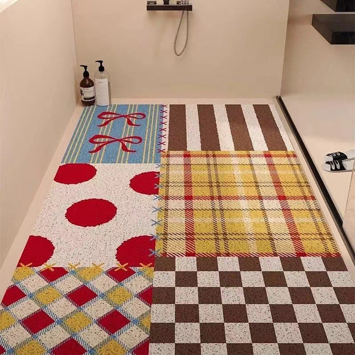 Playful Puppy-Themed Non-Slip Bathroom Mat Bowlift