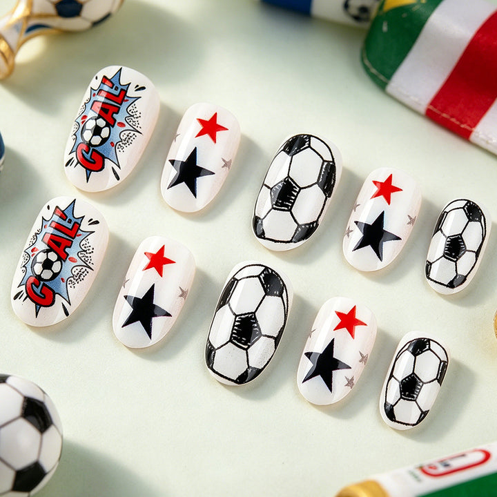 Sporty Themed Press-On Nail Set Bowlift