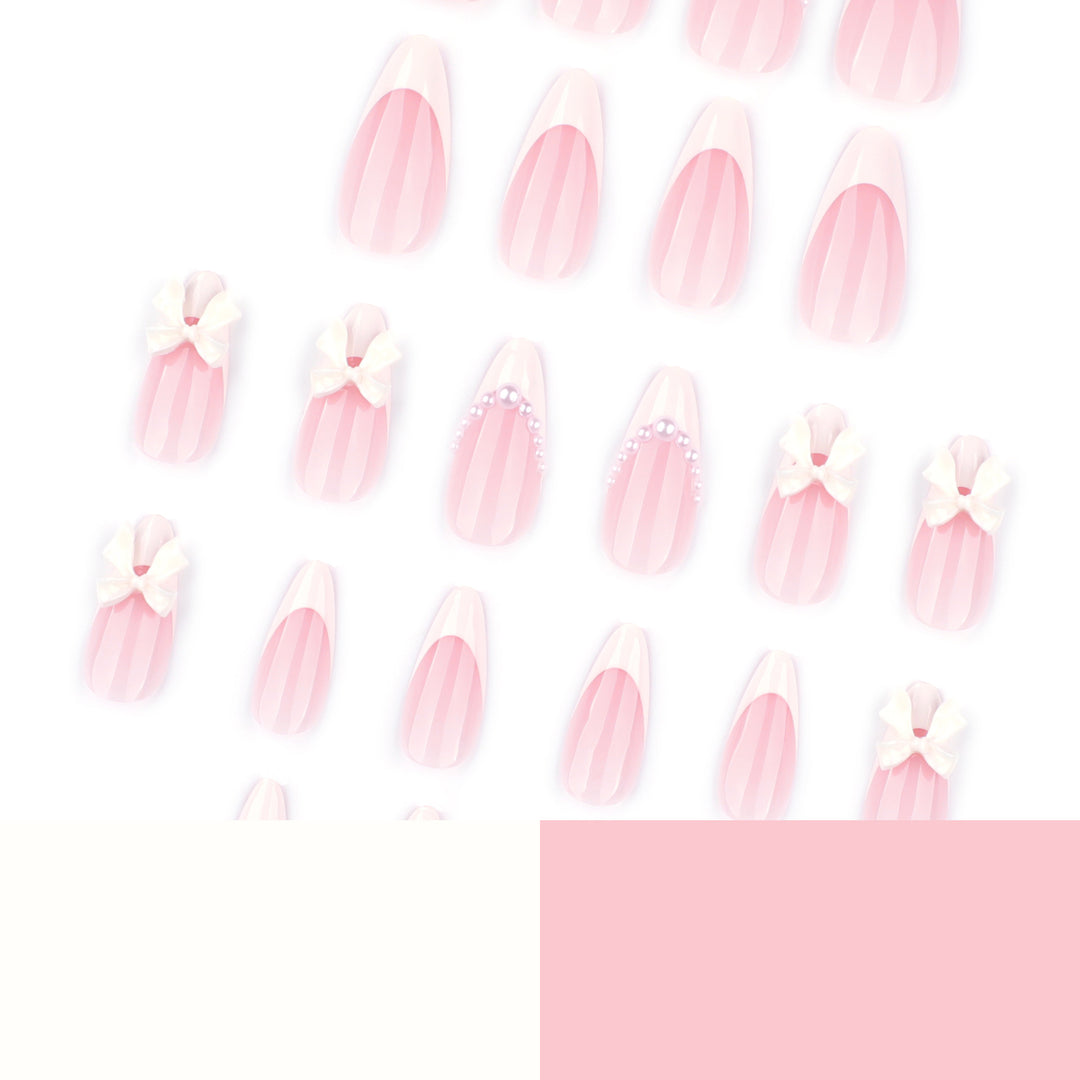 Artful stiletto nails with elegant flower embellishment Bowlift