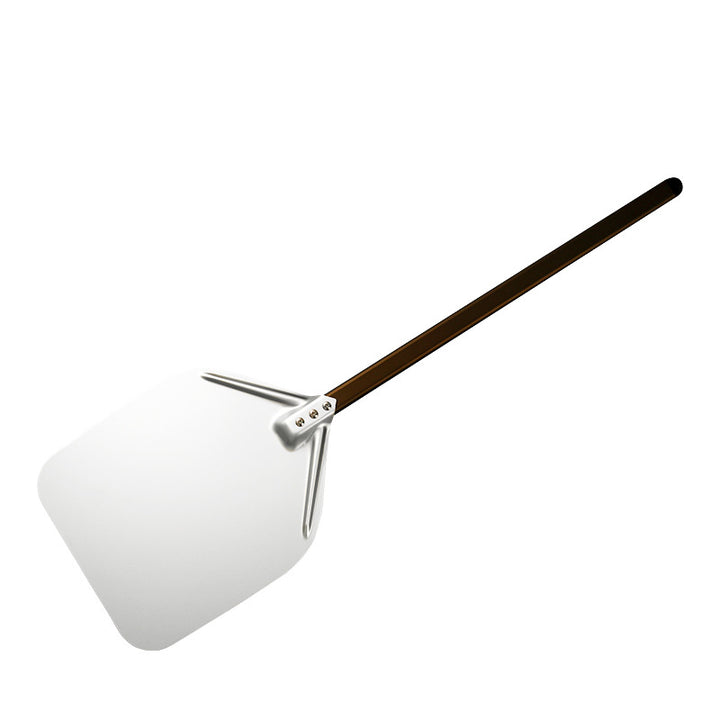 extra-long wooden handled aluminum pizza peel with flat square paddle Bowlift
