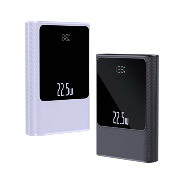 Portable power bank with smart LCD display and dual USB ports Bowlift