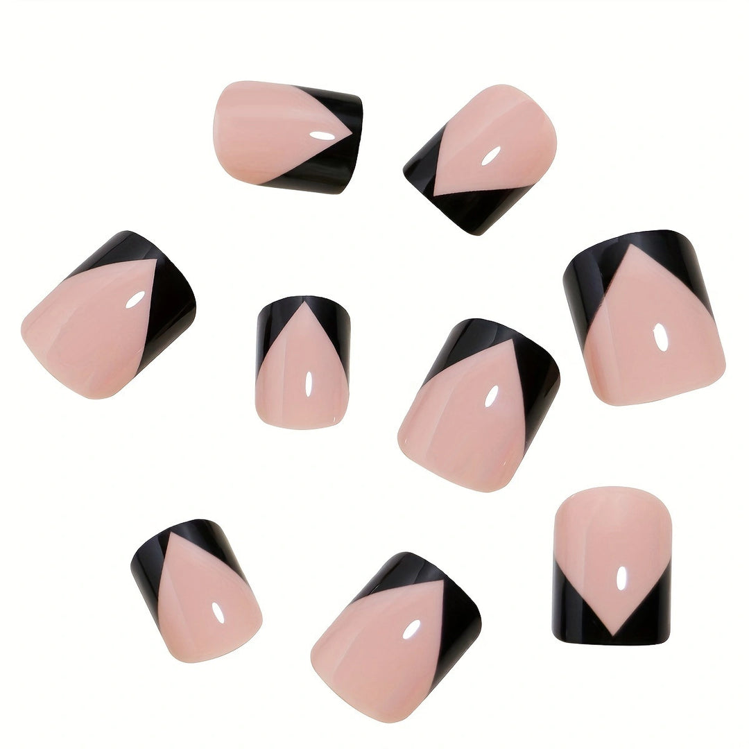 Elegant Two-Tone Nail Art Bowlift
