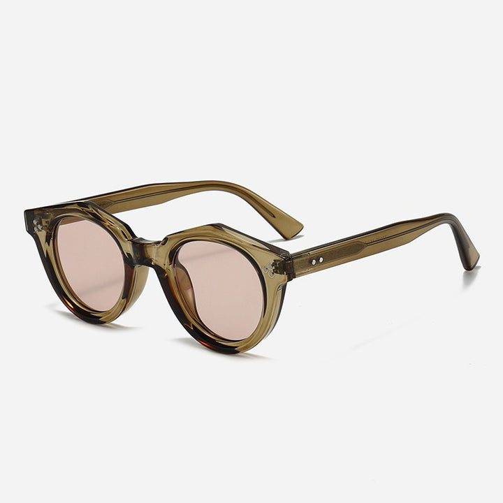 Women Designer Sunglasses with Polygonal Frame and Fashionable Accents Bowlift