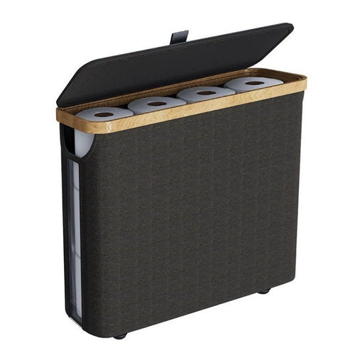 Elegant Laundry Container Made of High-Quality Textile with Bamboo Frame Bowlift