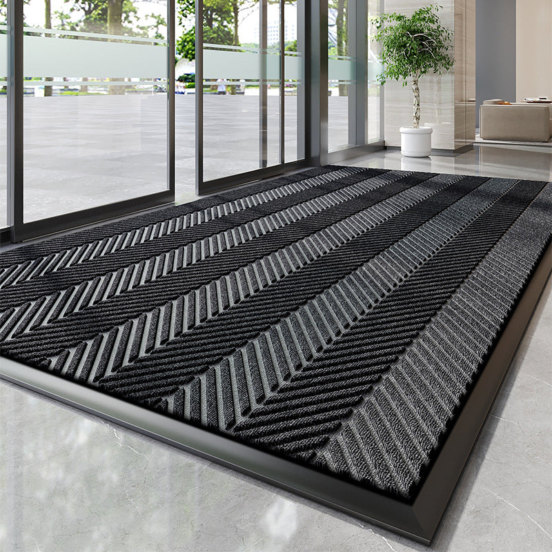 Decorative Chevron Pattern Entry Mat Bowlift
