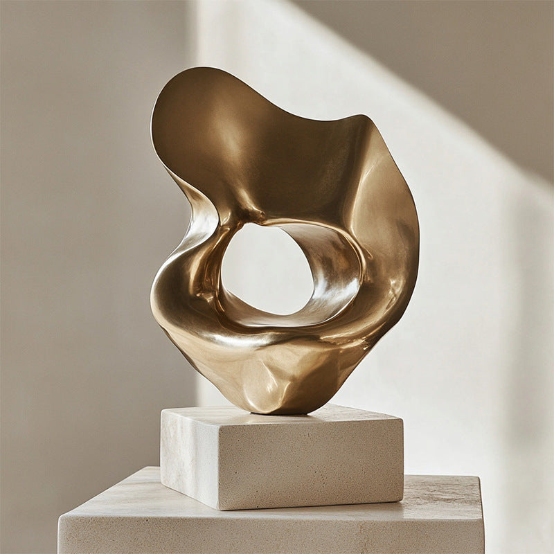 Modern Abstract Twisted Sculpture