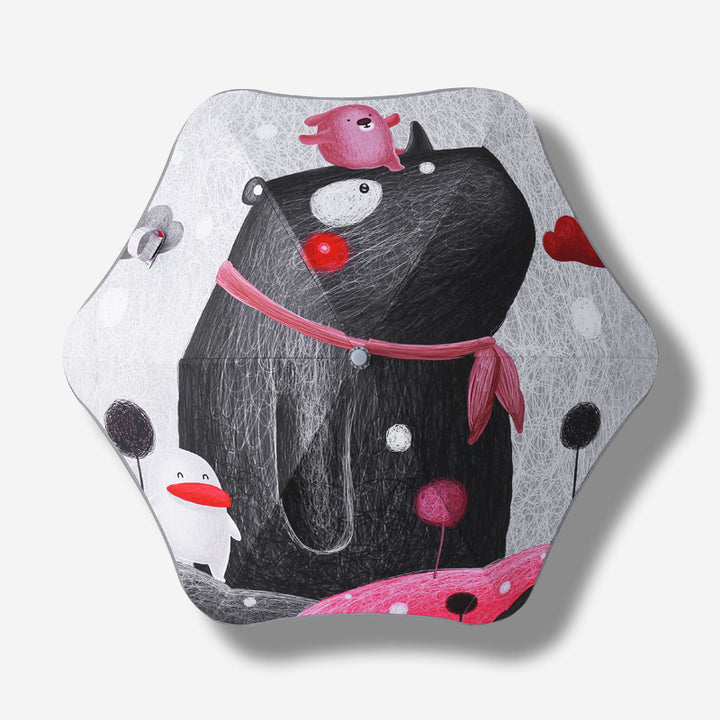 Women's creative folding umbrella with animal motif Bowlift