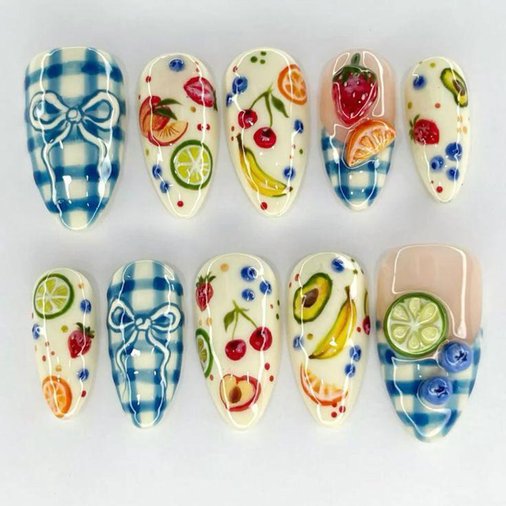 Creative Nail Design Set with Fruit Motifs Bowlift