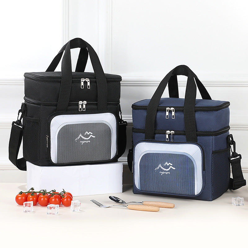 Double Compartment Insulated Cooler Bag
