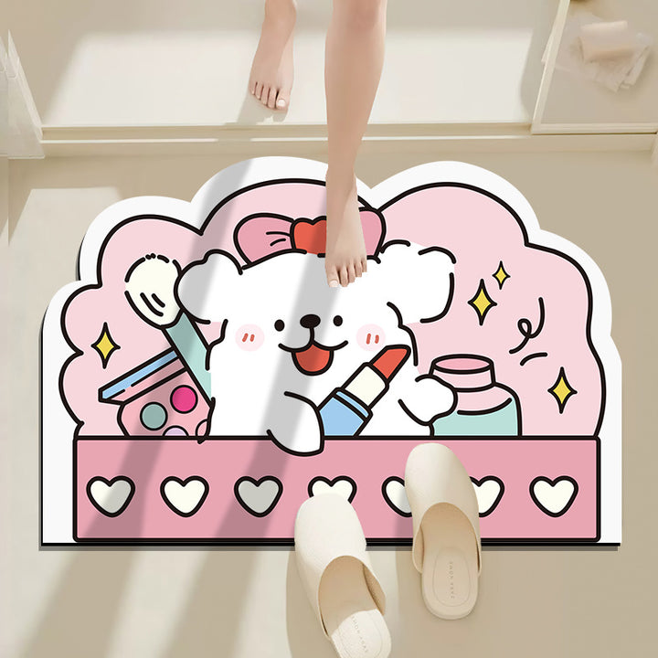 Cartoon Animal Design Bath Mat Bowlift
