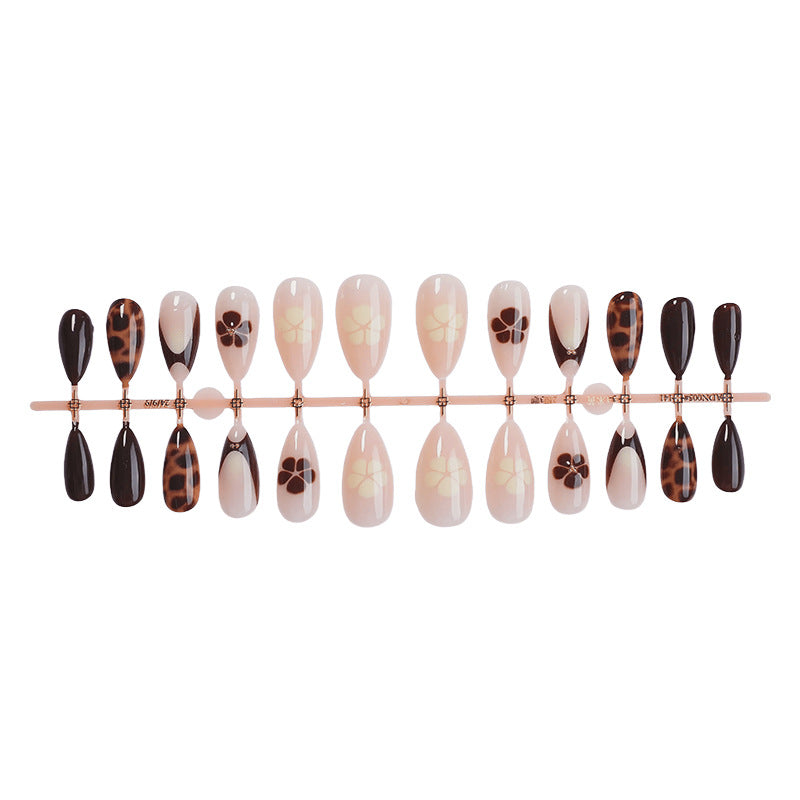 Artistic Press-On Nail Kit with Floral and Animal Prints Bowlift