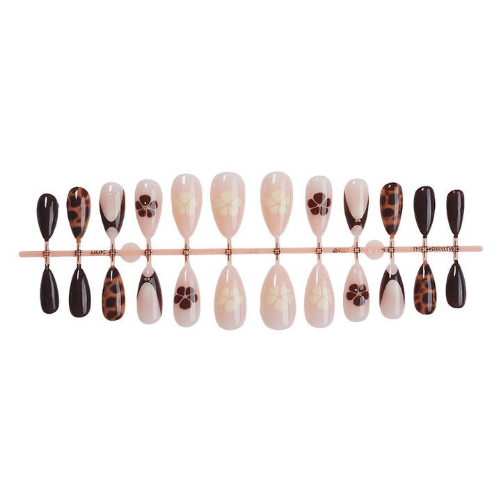 Artistic Press-On Nail Kit with Floral and Animal Prints Bowlift