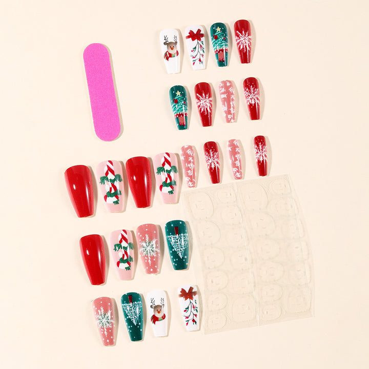 Festive Themed Holiday Nail Art Extensions Bowlift