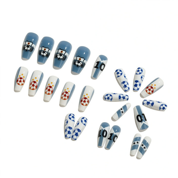 Football motif art nails Bowlift