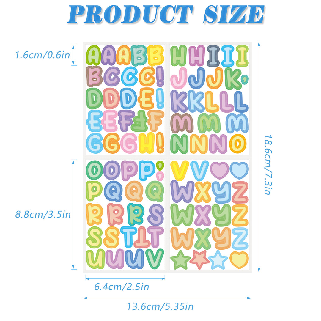 Colorful Alphabet Sticker Set Bowlift