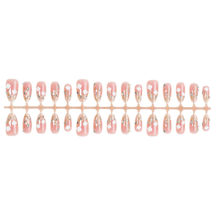 Art Nail Set with Elegant Floral Decorations Bowlift