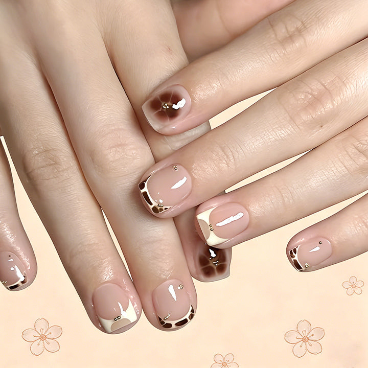 Elegant French Tip Press-On Nails Collection Bowlift