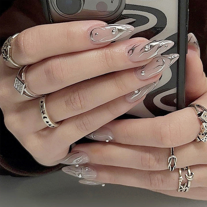 Ornate Butterfly-Inspired Acrylic Nail Extensions Bowlift