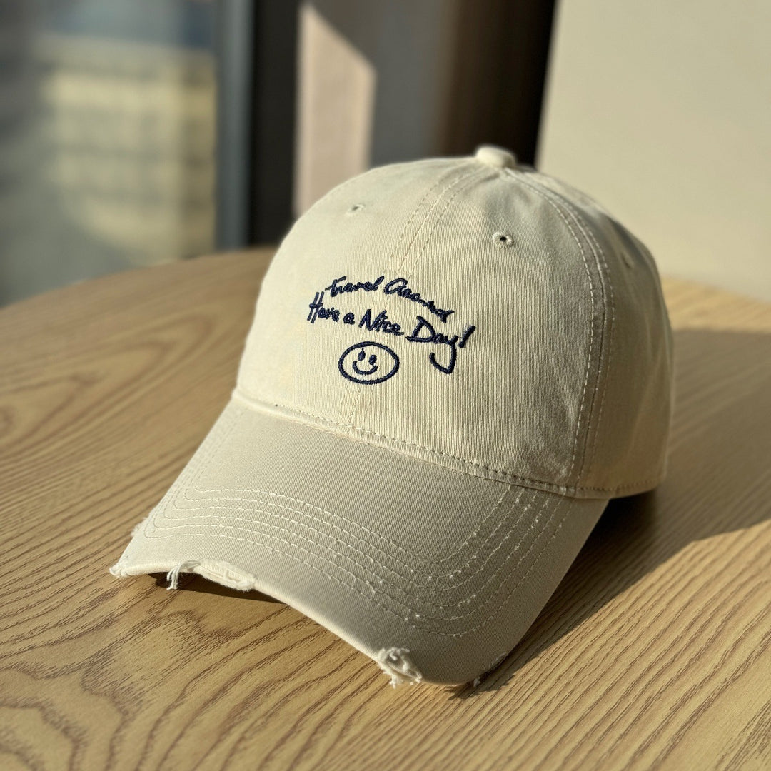 Women's Distressed Cotton Baseball Cap Bowlift 1784270914