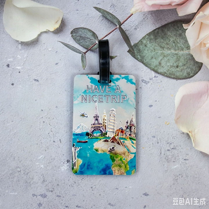 Whimsical Heart Balloon Luggage Tag Bowlift