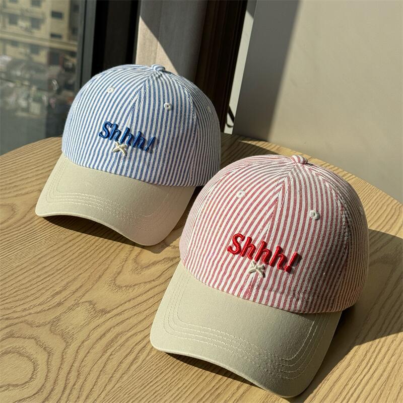 Women's Casual Striped Graphic Cap Bowlift