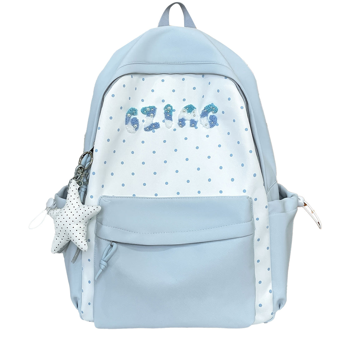 Cute Polka Dot Patterned Backpack Bowlift