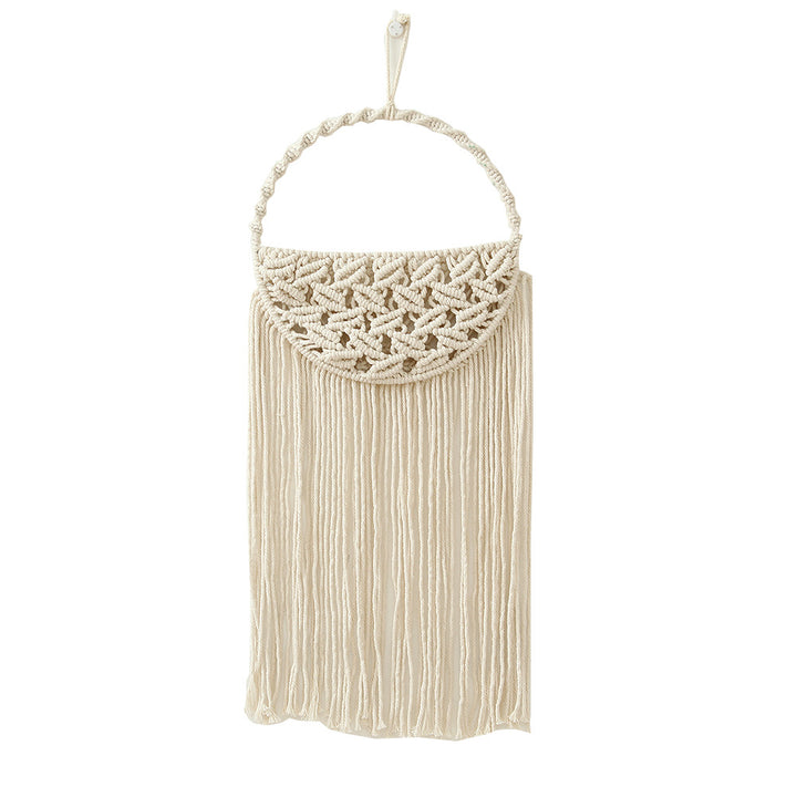Macramé Wall Hanging Decor with Fringe Details Bowlift