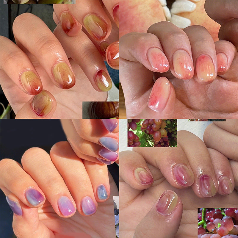 Artistic Marble-Effect Press-On Nail Set Bowlift