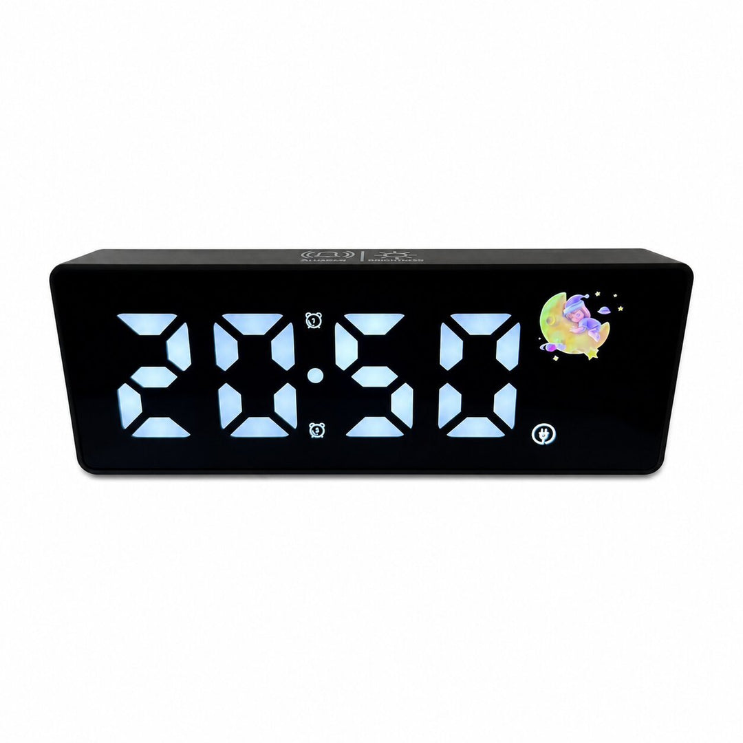 Digital Night Light Alarm Clock with Large LED Display Bowlift