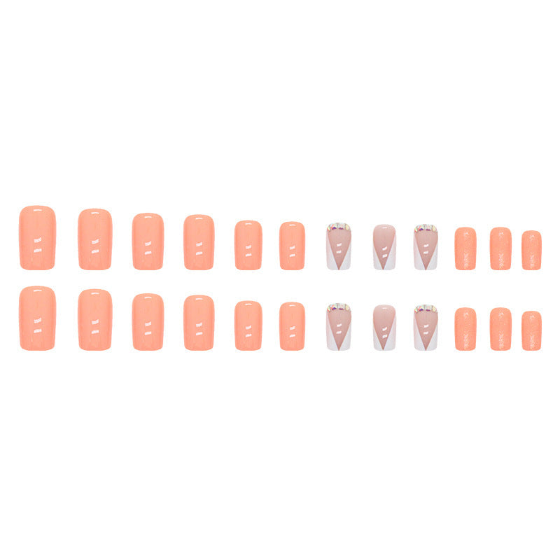 Elegant Crystal-Studded Press-On Nail Tips Bowlift
