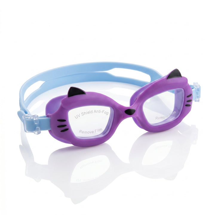 Swim goggles in a cute cat design with anti-fog technology Bowlift