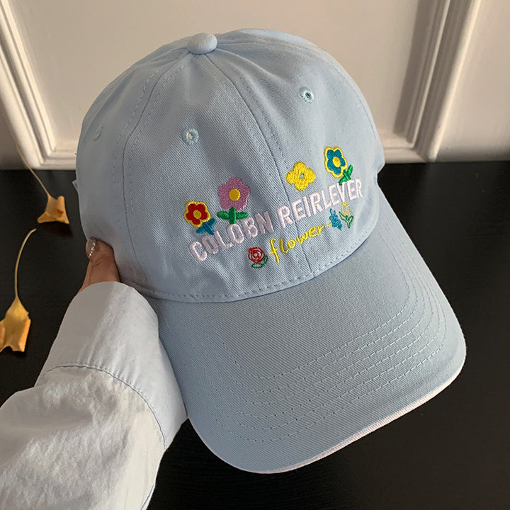 Women's Floral Embroidered Adjustable Cap Bowlift