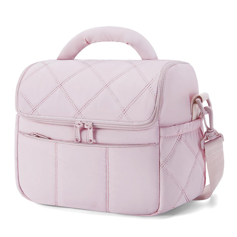 Padded cosmetic bag with multiple compartments Bowlift