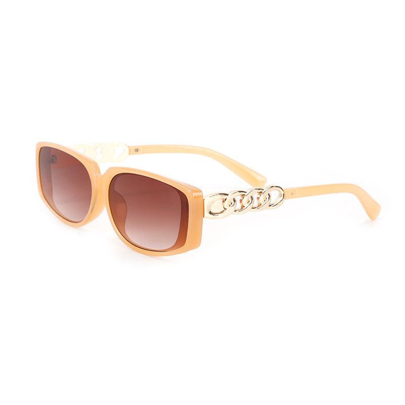 Women's square designer sunglasses with gold details Bowlift