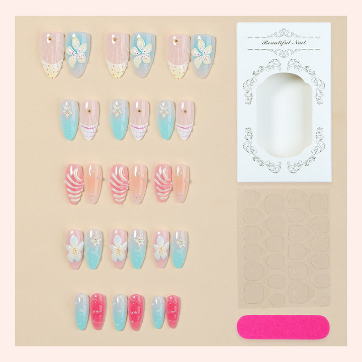 Decorative Artistry Press-On Nail Set Bowlift