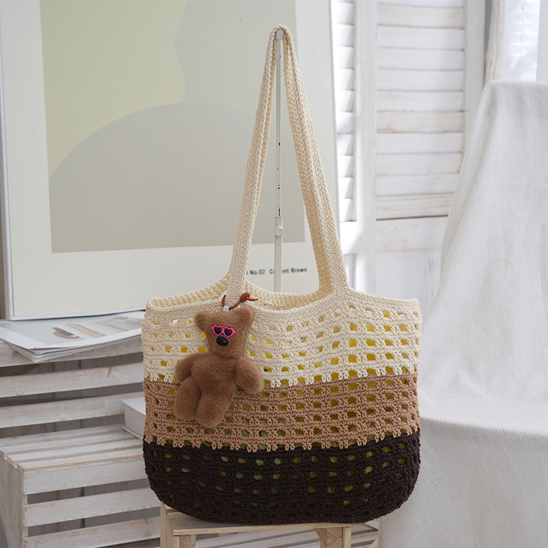 Handmade straw bag with cute tag Bowlift