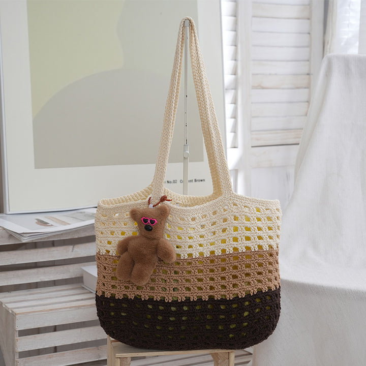 Handmade straw bag with cute tag Bowlift