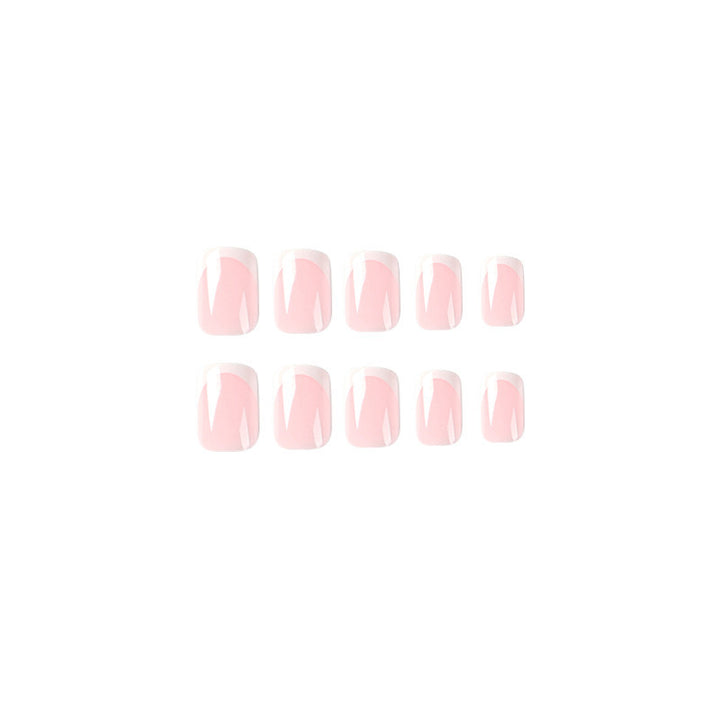 Acrylic Nail Set with Stylish French Design Bowlift