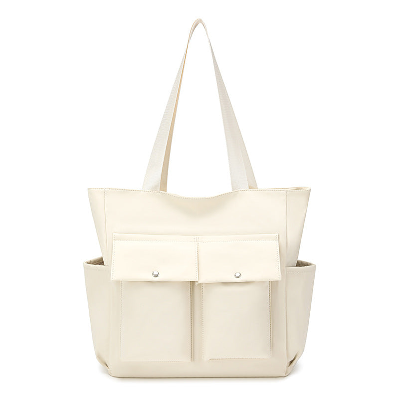 Spacious Dual-Pocket Tote Bag Bowlift