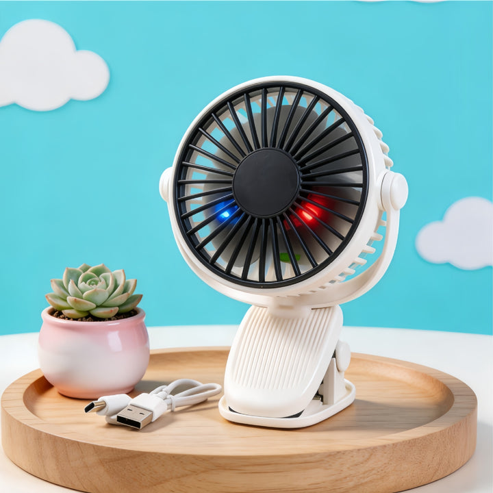 Women Portable Hand Fan with Creative Animal Ears Bowlift