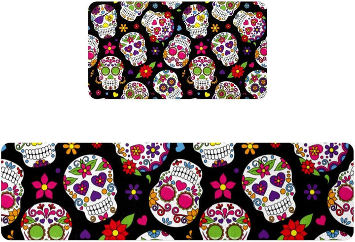 Vibrant Day of the Dead Decorative Rug