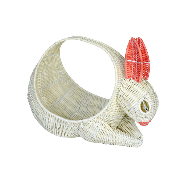 Decorative Rabbit-Shaped Wicker Basket Bowlift