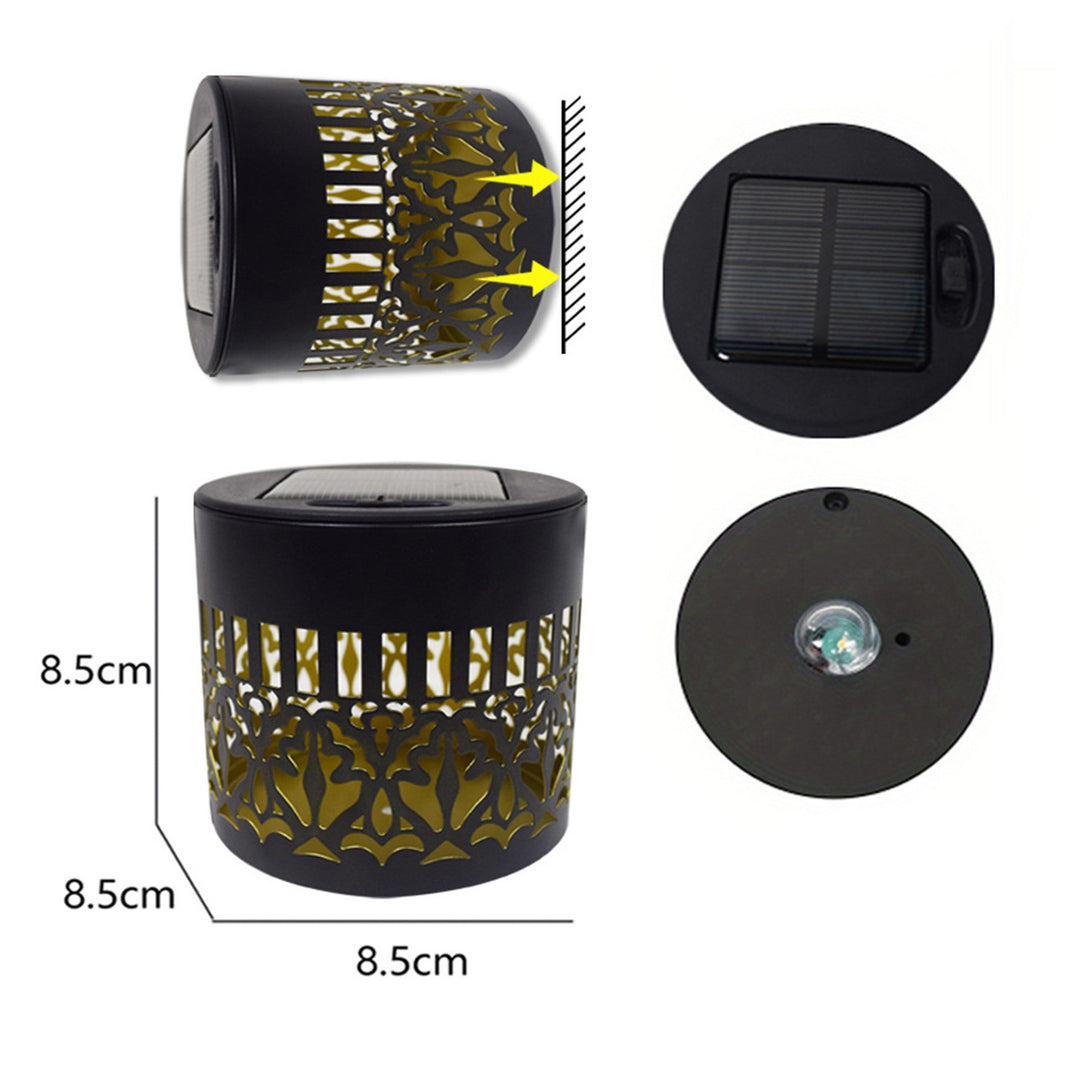 Outdoor Mandala Solar Projection Wall Lights With Patterned Metal Casing And Automatic Dusk-To-Dawn Sensor Bowlift