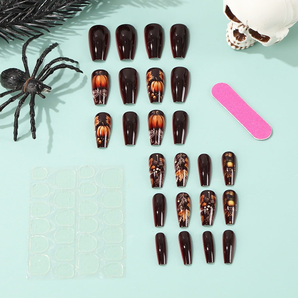 Artificial nails with autumn design Bowlift