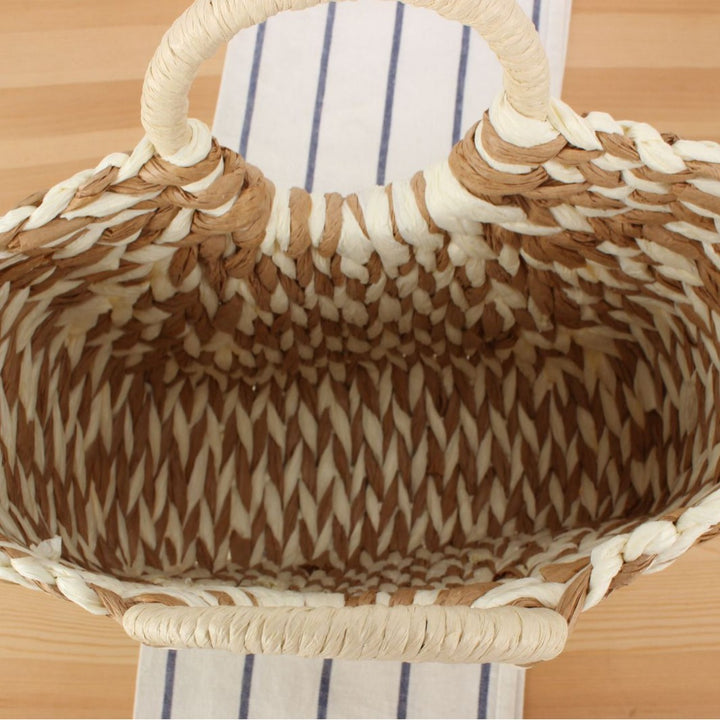 Handbag Made of Handmade Woven Material with Modern Design Bowlift